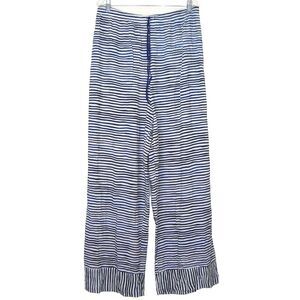 NWT Refinery 29 Womens Blue White Striped Wide Leg Pants Size 3X